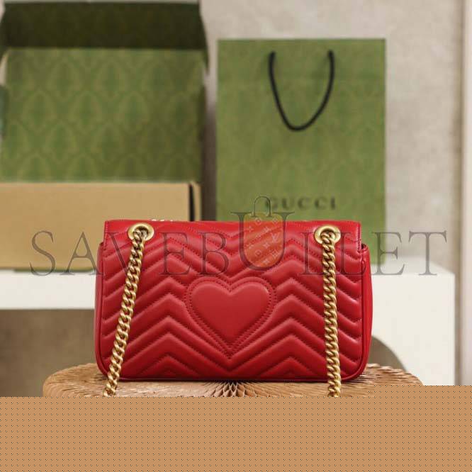G*u*i    marmont small matelasse shoulder bag 443497 (26*7*15cm)